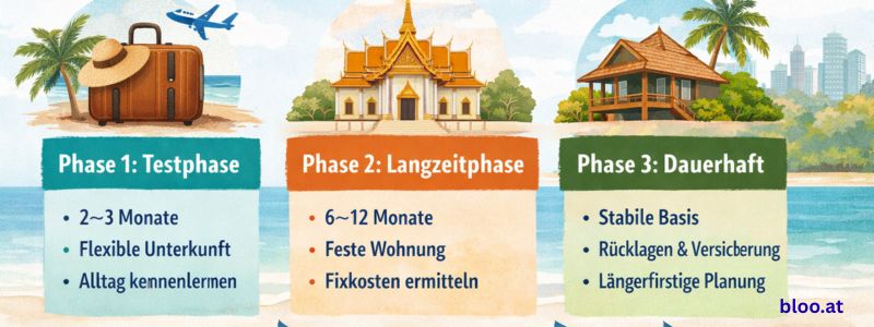 Auswandern Thailand in Phasen